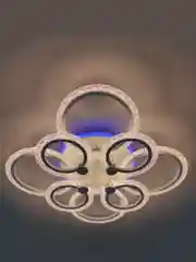 Люстра светодиодная 8879/4+4 LED, с пультом управления, с RGB подсветкой, 155 Вт