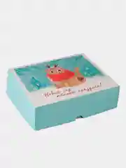 Лазурный упаковка "Новогодняя коробка", 20 х 17 х 6 см