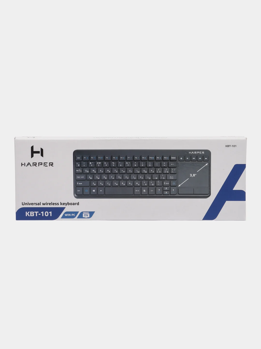 Клавиатура беспроводная мембранная HARPER KBT-101 с тачпадом, мультимедиа, черная