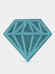 Бирюзовый термоаппликация глиттерная