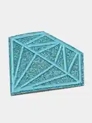 Бирюзовый термоаппликация глиттерная