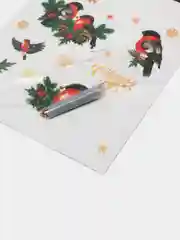 Коричневый новогодняя наклейка на окно