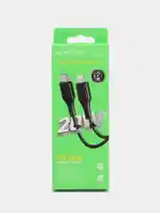 Черный дата-кабель BOROFONE BX49 Type-C to Lightning, 1 м, быстрая зарядка, 20W, QC 3.0