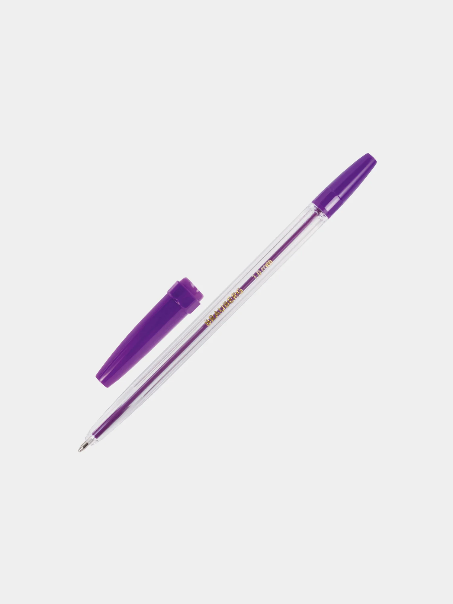 Ручки шариковые BRAUBERG НАБОР 10шт., АССОРТИ, Line, корпус прозрачный, 1мм,линия 0,5мм