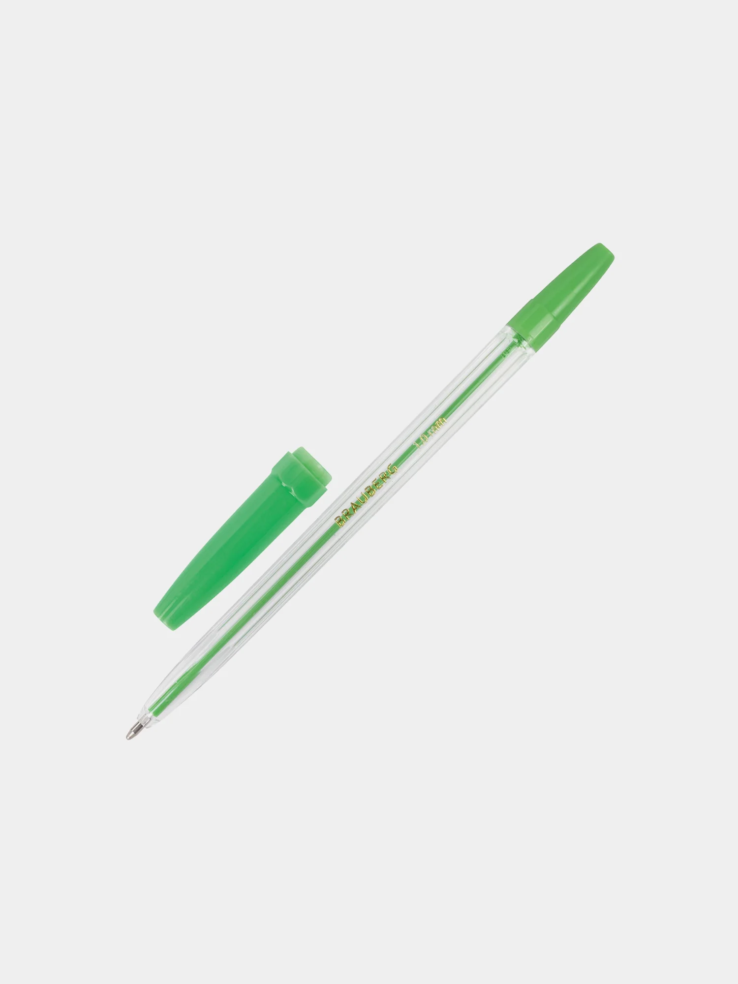 Ручки шариковые BRAUBERG НАБОР 10шт., АССОРТИ, Line, корпус прозрачный, 1мм,линия 0,5мм