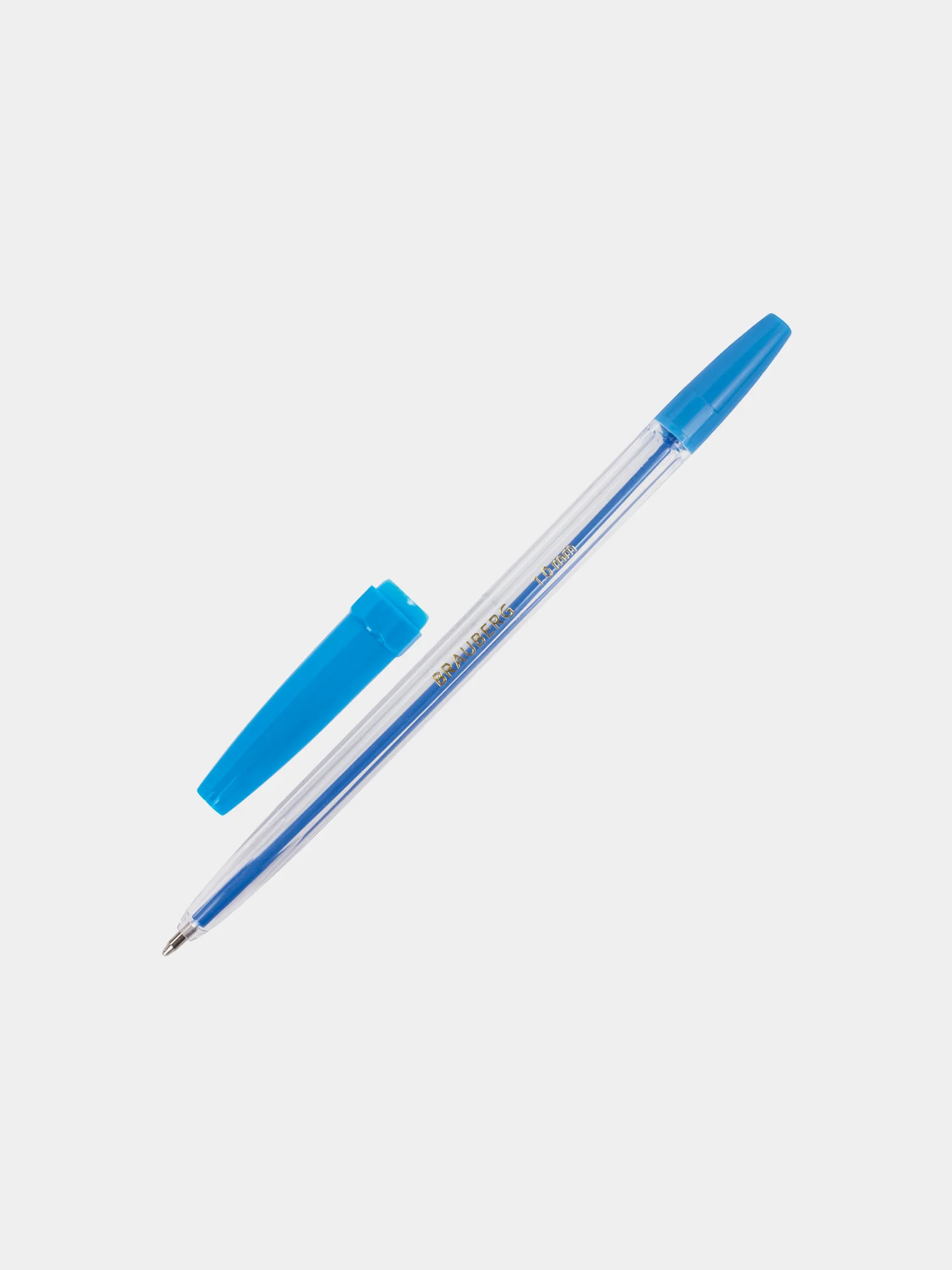 Ручки шариковые BRAUBERG НАБОР 10шт., АССОРТИ, Line, корпус прозрачный, 1мм,линия 0,5мм