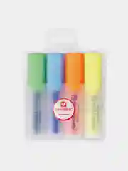 Набор текстовыделителей BRAUBERG 4 шт., АССОРТИ, "FLUO", линия 1-5 мм, 150403