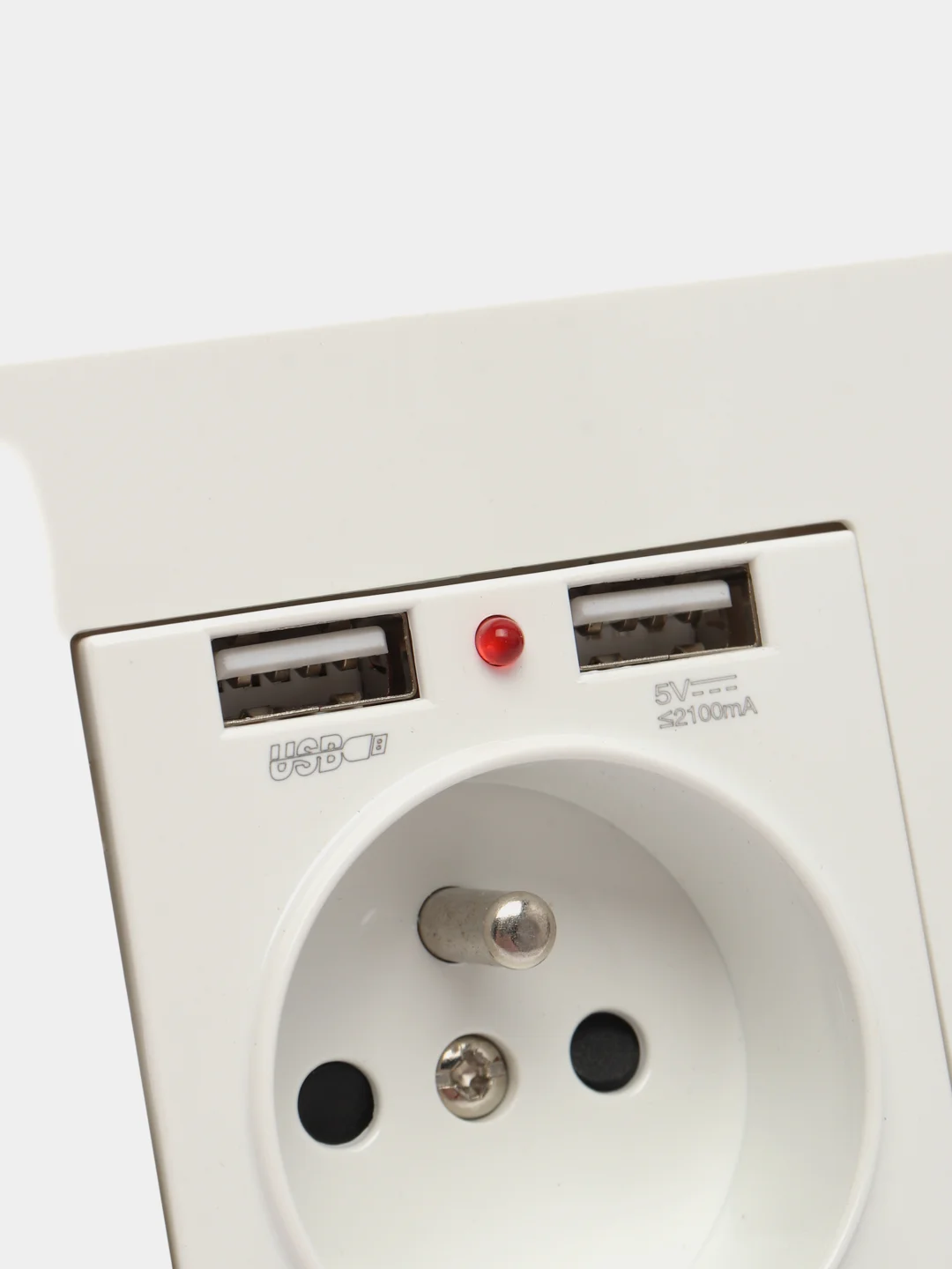 Белый настенная розетка, с USB разъемами