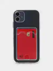 Чехол с карманом для карт на iPhone XR, 11, 12, 13, 14 Pro, Pro Max, силикон