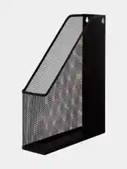 Лоток вертикальный для бумаг BRAUBERG "Germanium" (250х72х315 мм), металлический, черный