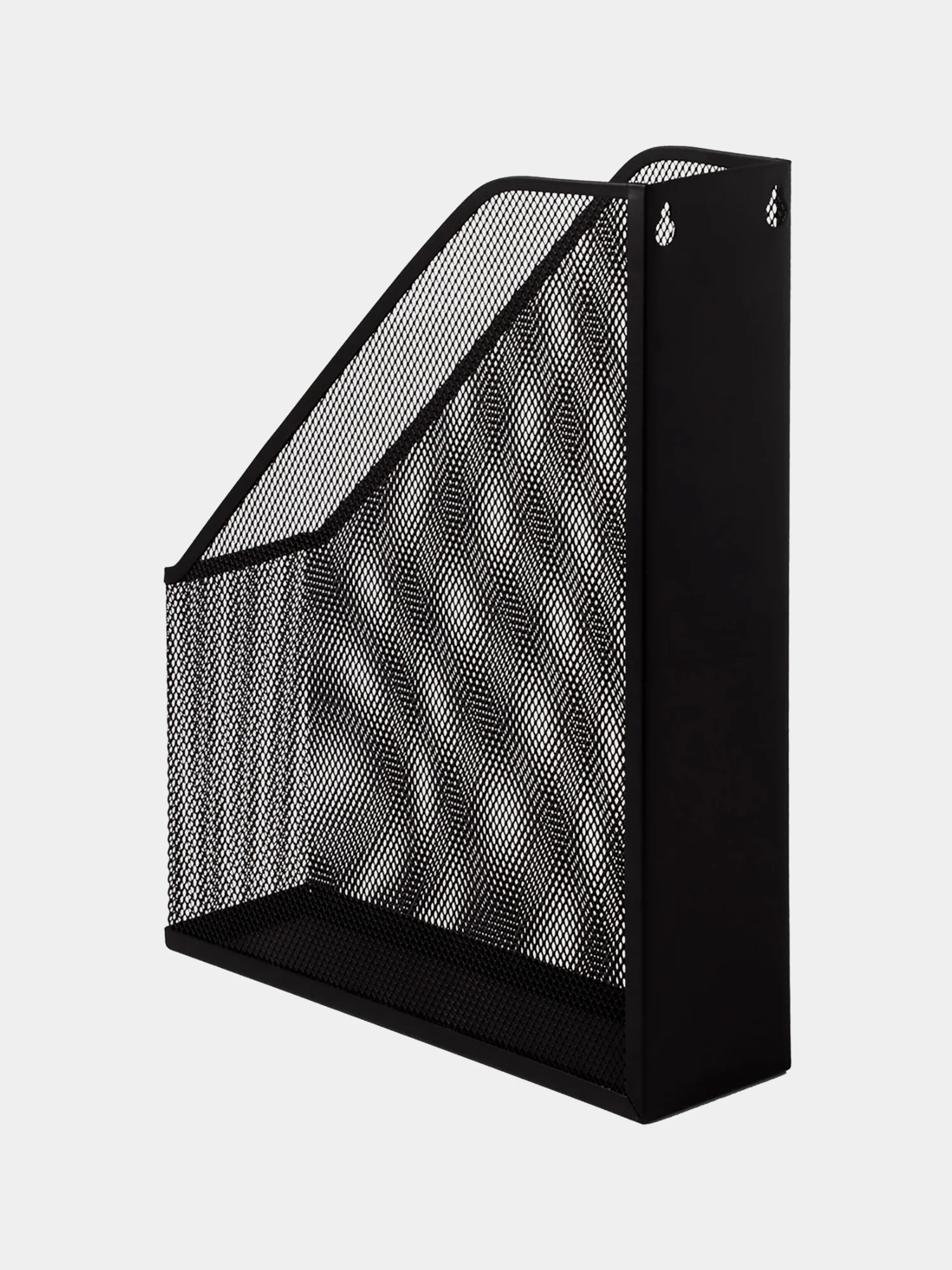 Лоток вертикальный для бумаг BRAUBERG "Germanium" (250х72х315 мм), металлический, черный