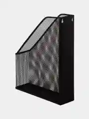 Лоток вертикальный для бумаг BRAUBERG "Germanium" (250х72х315 мм), металлический, черный