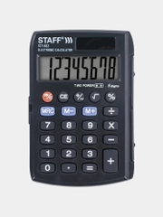 Калькулятор карманный STAFF STF-883 (95х62мм), 8 разрядов, двойное питание, 250196
