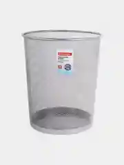 Корзина для бумаг БОЛЬШАЯ 20 л, металлическая, серебристая, BRAUBERG "Germanium", 231957