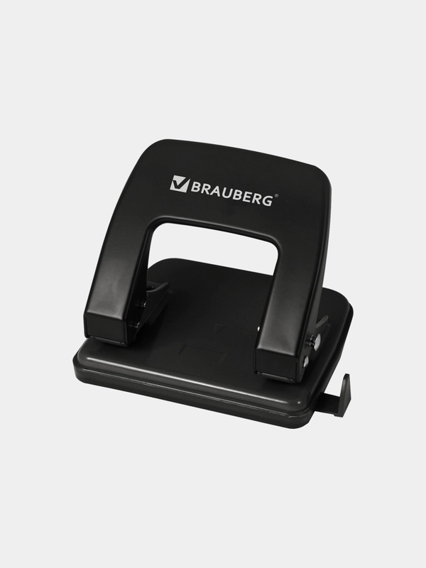 Дырокол металлический BRAUBERG "Classic", до 25 листов, черный, 229697