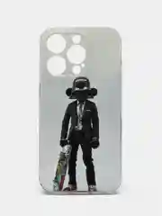 Голубой чехол для iPhone 14, 14 Pro, 14 Plus, 14 Pro Max, силиконовый с рисунком, с защитой камеры