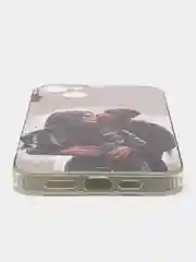 Бежевый меланж чехол для iPhone 14, 14 Pro, 14 Plus, 14 Pro Max, силиконовый с рисунком, с защитой камеры