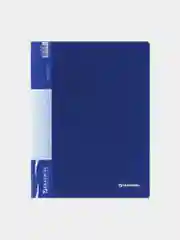 Папка  80 вклад. BRAUBERG Стандарт, синяя, 0,9мм, 221607