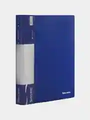Папка  80 вклад. BRAUBERG Стандарт, синяя, 0,9мм, 221607