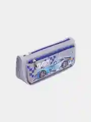 Пенал мягкий ЮНЛАНДИЯ, 2 отделения, полиэстер, "Car champion", серый, 21х6х9 см, 228983