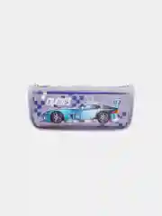 Пенал мягкий ЮНЛАНДИЯ, 2 отделения, полиэстер, "Car champion", серый, 21х6х9 см, 228983