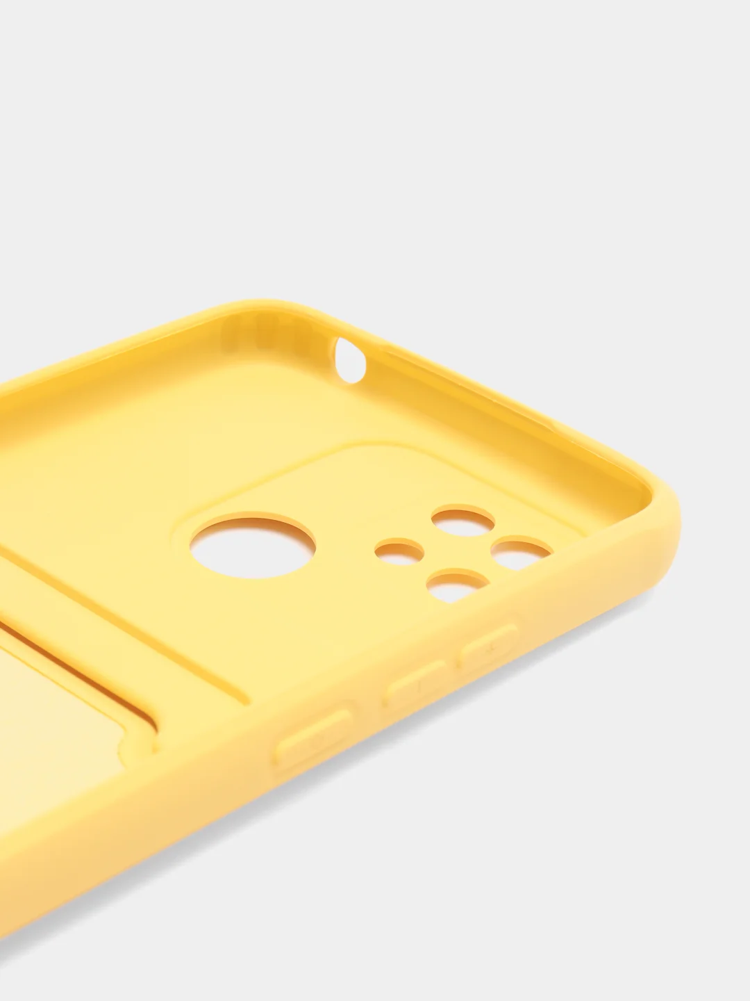 Желтый чехол Xiaomi Redmi 10C / Poco C40, Сяоми Редми 10С, Поко С40 силиконовый с карманом для карты