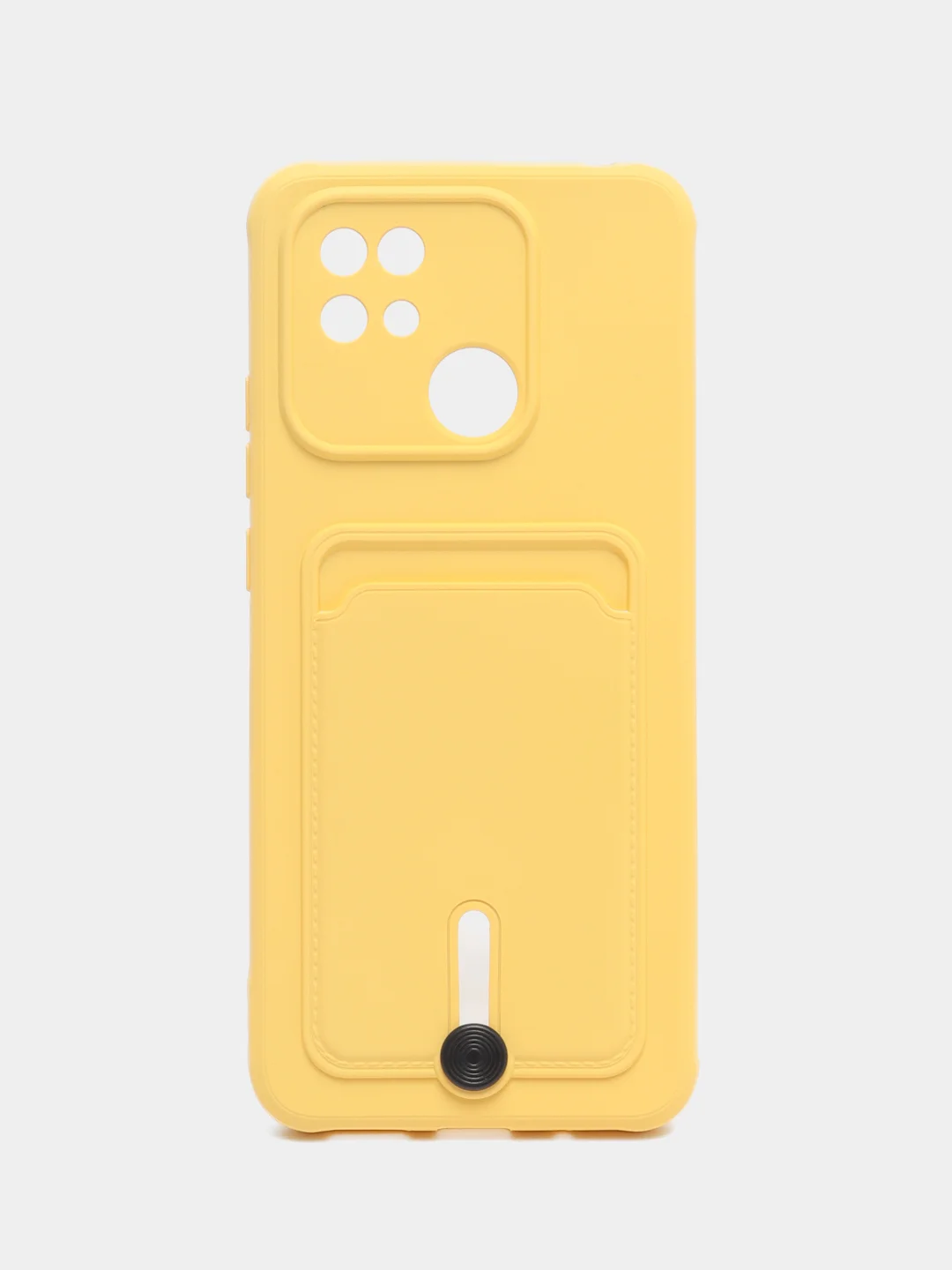 Желтый чехол Xiaomi Redmi 10C / Poco C40, Сяоми Редми 10С, Поко С40 силиконовый с карманом для карты