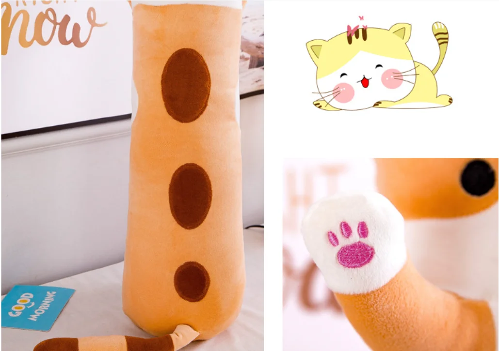Мягкая игрушка Кот-батон,кот сосиска 50 см