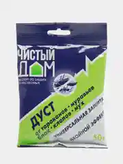 Дуст "Чистый дом" инсектицидный от тараканов, блох, клопов и муравьев, 50 г