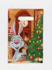 Лазурный пакет новогодний 20 х 30 см (3, 5, 10 шт)