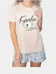 Бежевый пижама с шортами, женская
