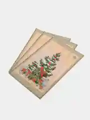 Молочный новогодний подарочный пакет, полиэтиленовый с вырубной ручкой, 20 х 30 см