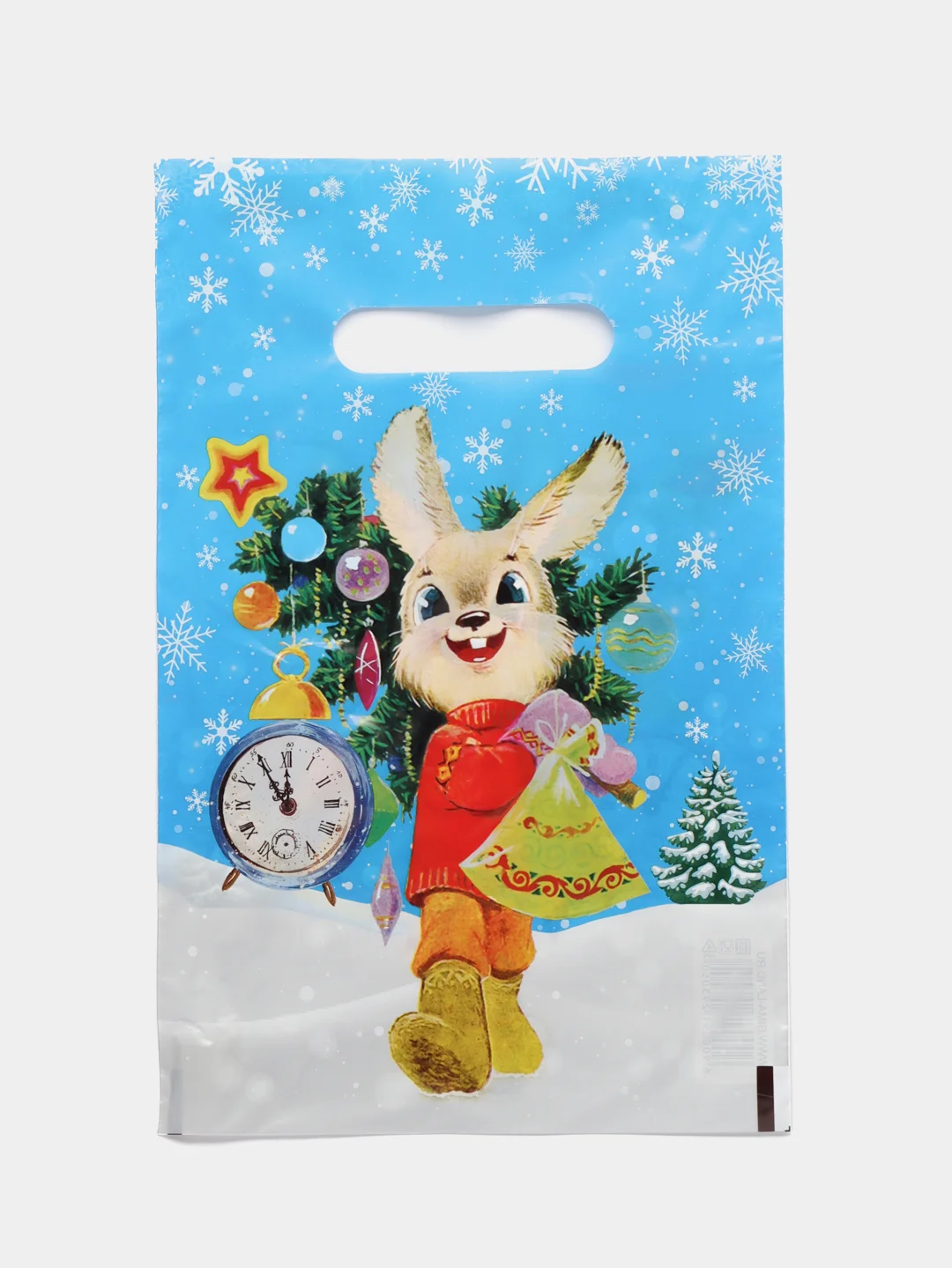 Коричневый пакет новогодний 20 х 30 см (3, 5, 10 шт)