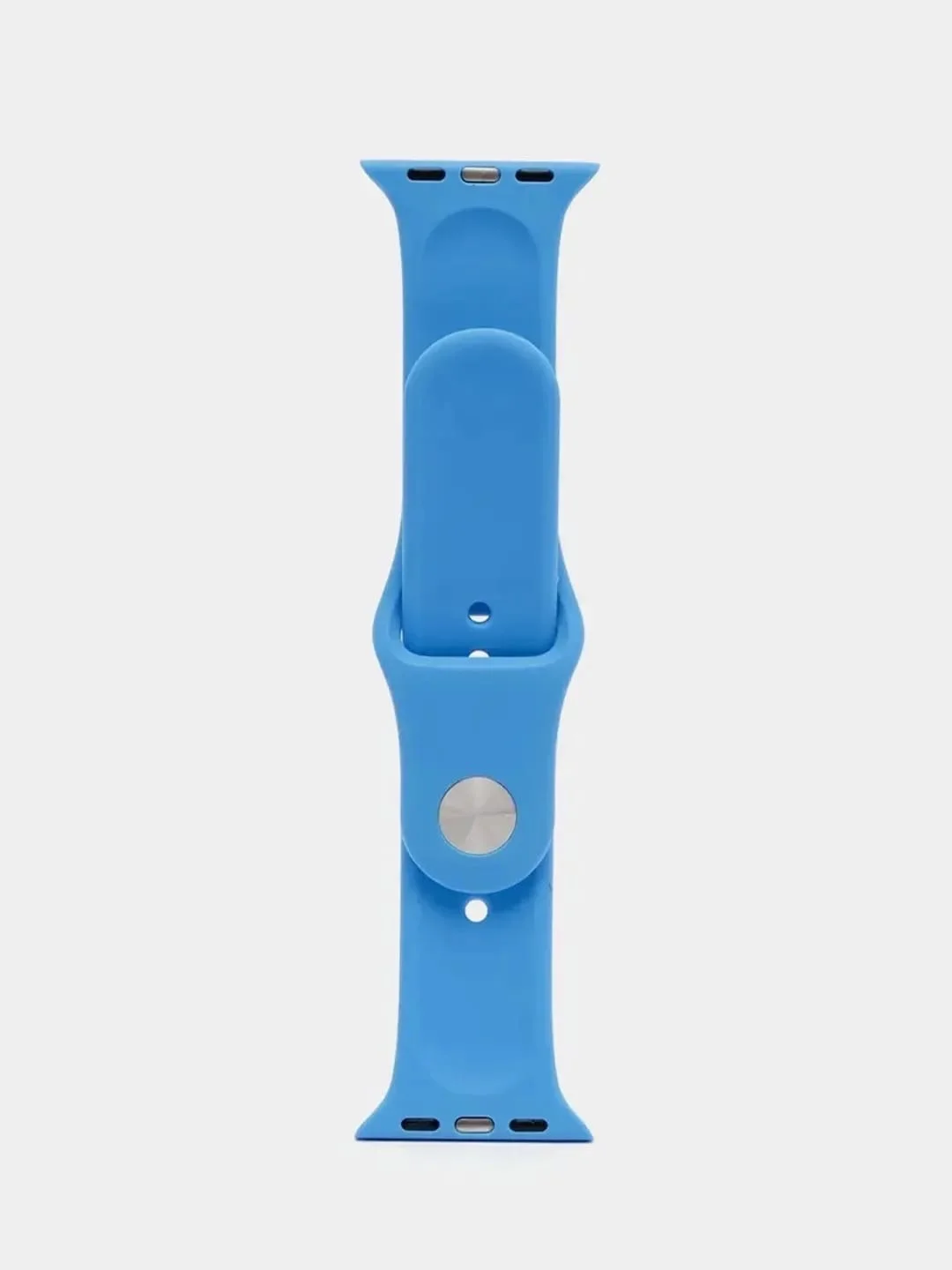 Светло-синий силиконовый ремешок для смарт часов Apple Watch, силиконовый браслет