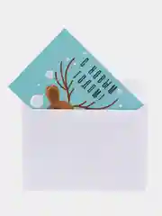 Голубой новогодние почтовые открытки с Новым годом с конвертом/открытки на Новый год с пожеланиями
