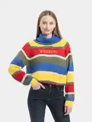 Полосатый вязаный свитер "weirdo"