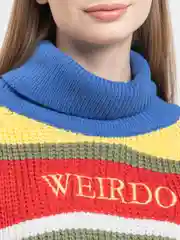 Полосатый вязаный свитер "weirdo"