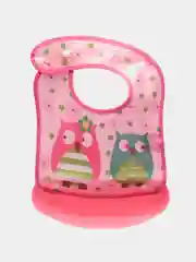 Кораллово-розовый нагрудник детский для кормления