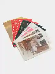 Белый открытка  Новогодняя, поздравительная "С Новым годом", мини открытка