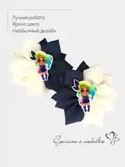 Молочный бантики для волос, бантики на резинке, цветные, яркие