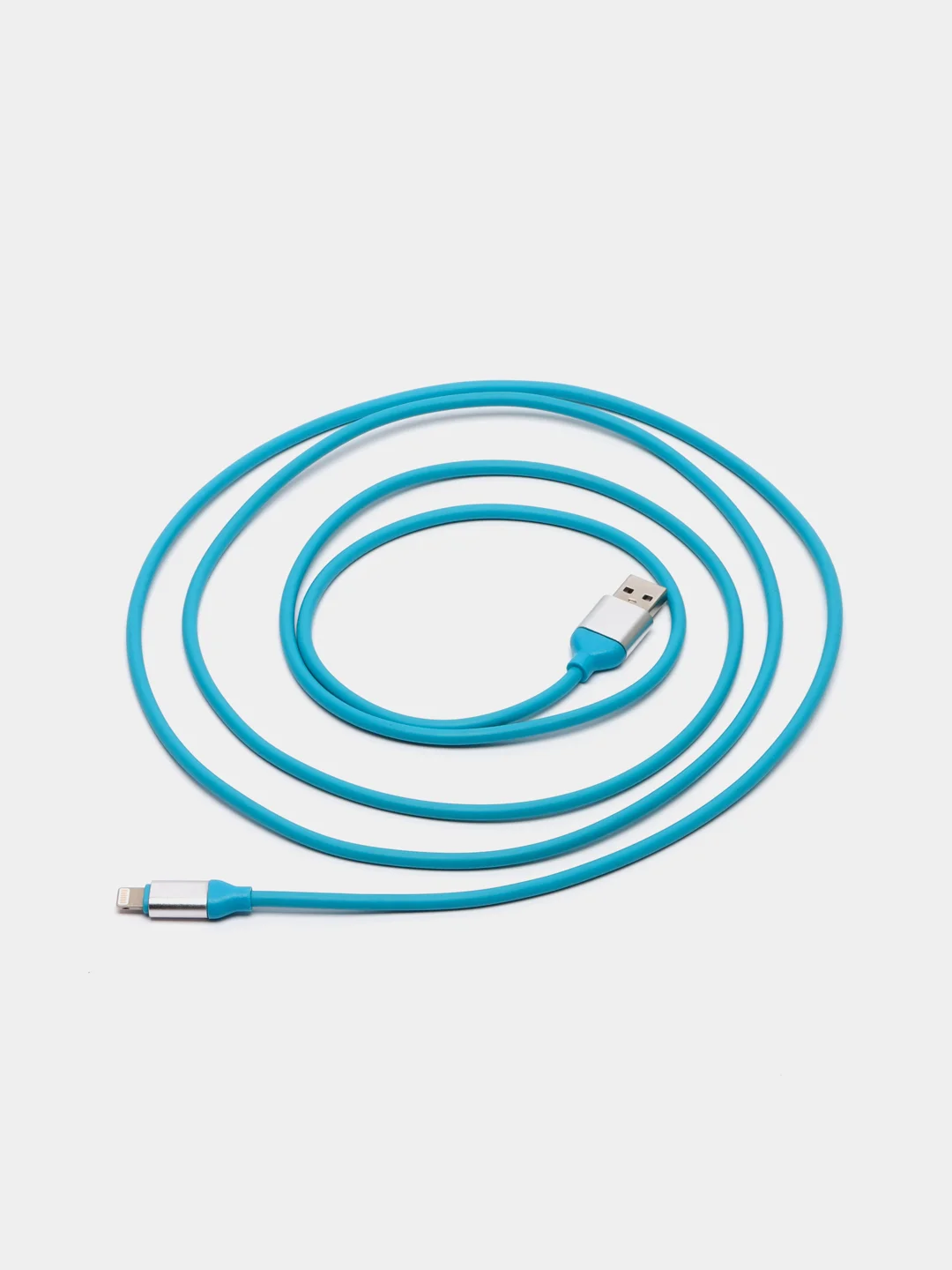 Голубой кабель USB-Lightning 2 метра