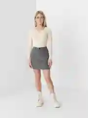 Угольный юбка мини вельветовая