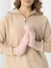 Розовый варежки женские шерстяные, зимние, вязаные