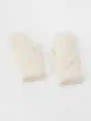 Белый варежки женские шерстяные, зимние, вязаные