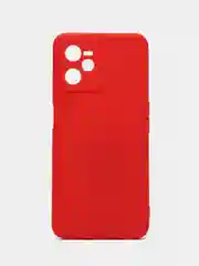 Красный чехол для Realme C35 (Реалми С35), прозрачный