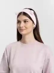 Розовый косметическая повязка на голову с ушками для умывания / мягкая резинка для волос