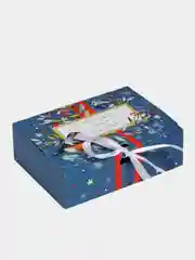 Синий меланж новогодняя коробка