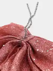 Коралловый большой бант на елку/ Новогодние банты на елку 1шт/ украшение декор