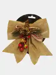 Золотой большой бант на елку/ Новогодние банты на елку 1шт/ украшение декор