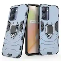 Красный чехол противоударный с кольцом на Realme C33 (Реалми С33)